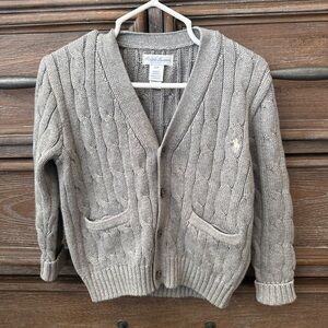 Ralph Lauren Gray Cable Knit Cardigan size 24 month